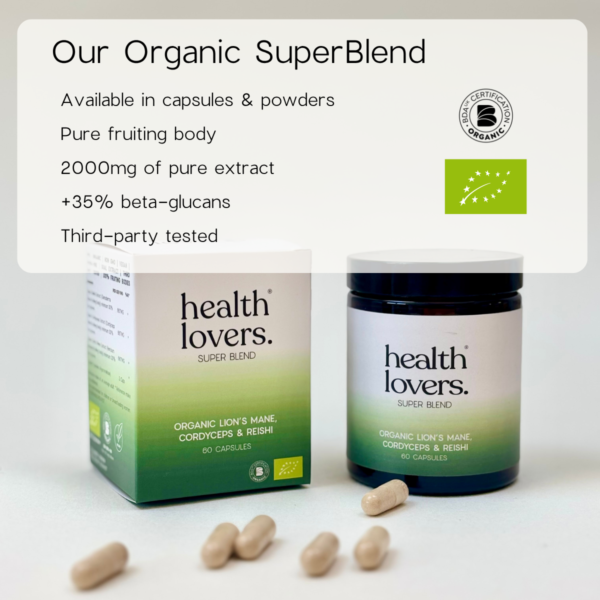 Organic SuperBlend - Immunity & Vitality - Capsules & Powder