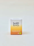 Box of 'health lovers' organic lions mane powder product on a white background
