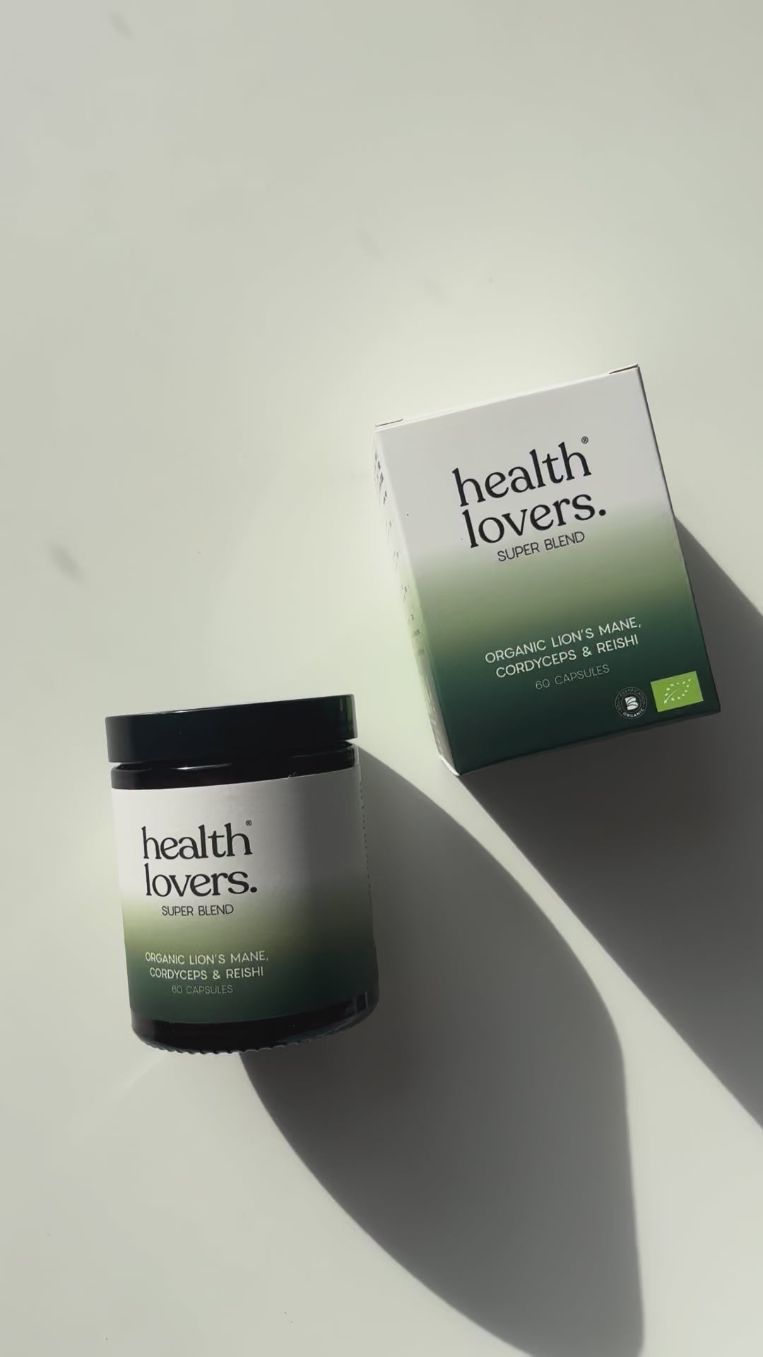 Organic 3 Mushroom SuperBlend Capsules - Balance, Immunity & Vitality